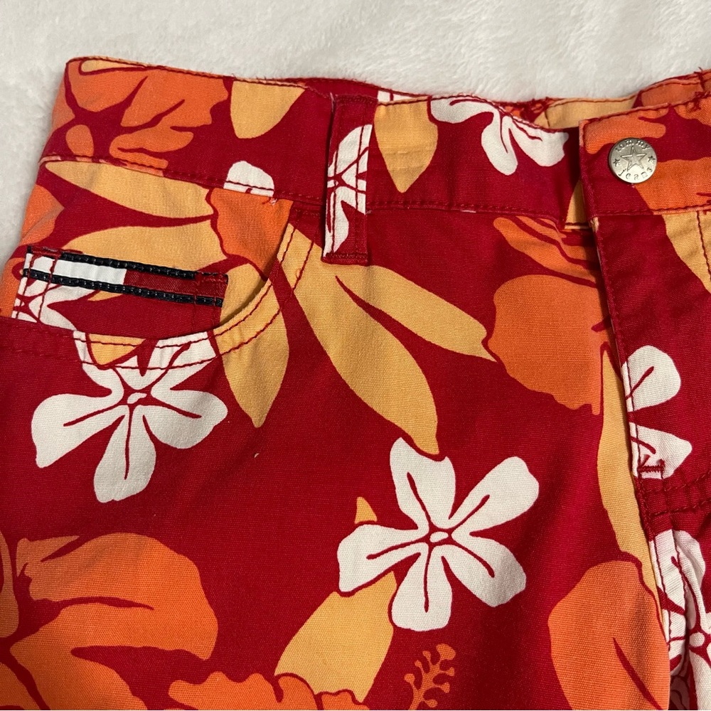 Red Floral Pants - Tommy Jeans - Juniors' Sz. 3